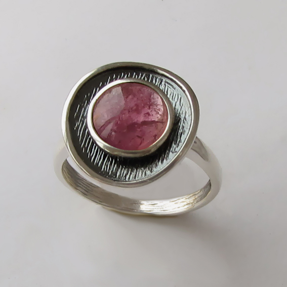 Кольцо с турмалином розовым, арт. МСБ3