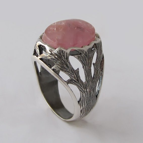Кольцо с турмалином розовым, арт.ЛИН312