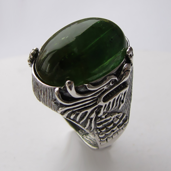 Кольцо с турмалином зеленым, арт. ЕСФ315
