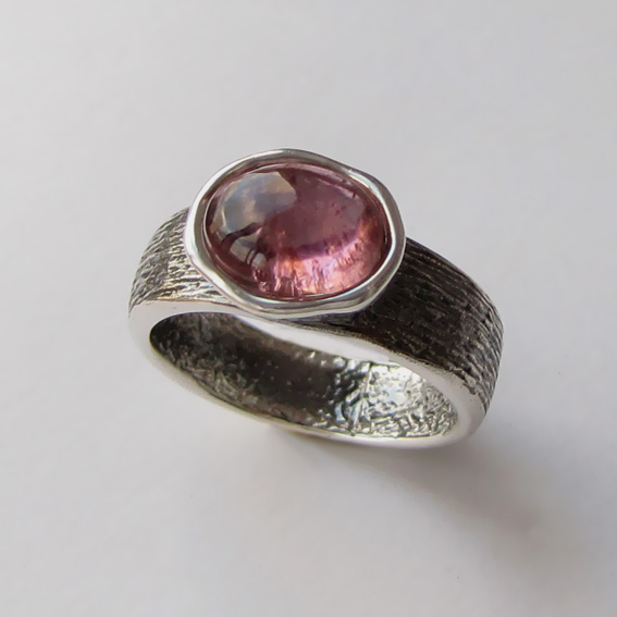 Кольцо с турмалином розовым, арт.ПФОВ37