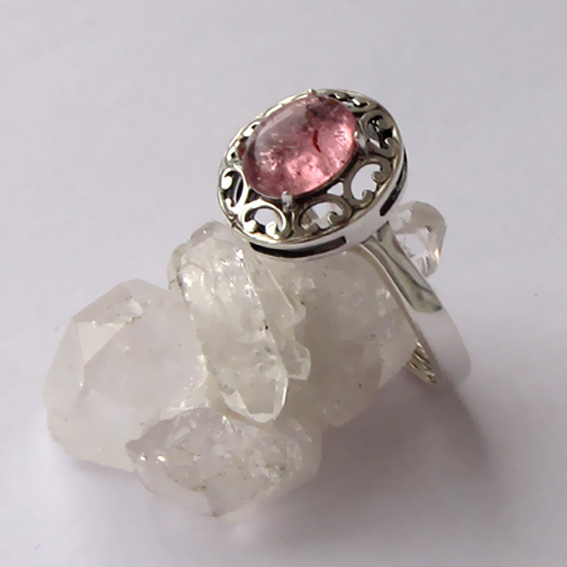 Кольцо с турмалином розовым, арт. УЗОВ3