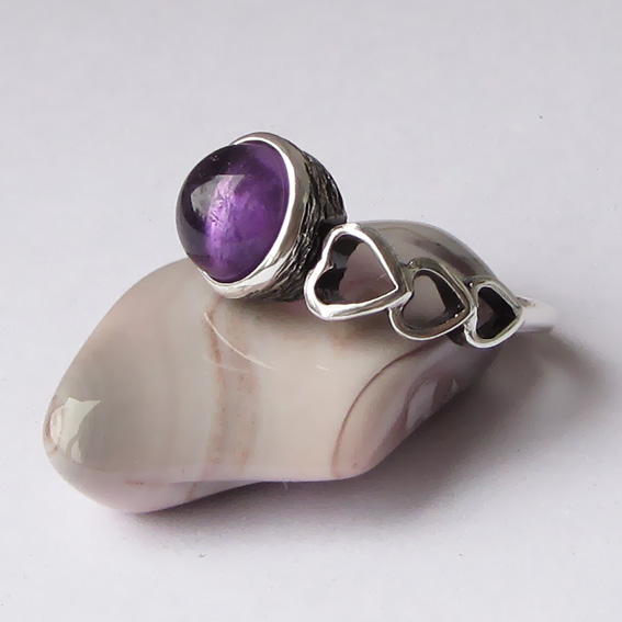 Кольцо с аметистом, арт. 6С3