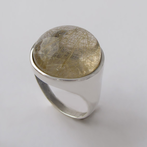 Кольцо с золотистым кварцем, арт. НКН320