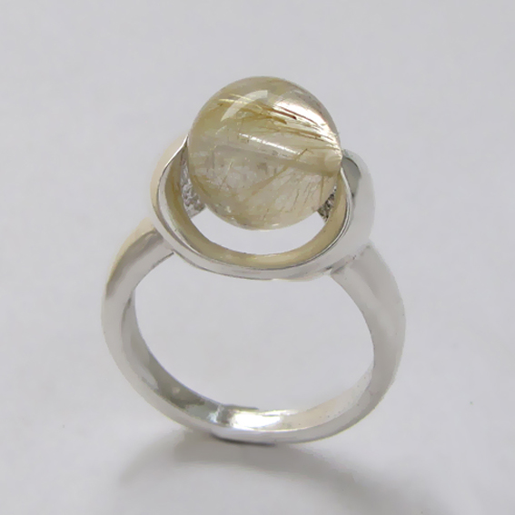 Кольцо с золотистым кварцем, ВРШ3