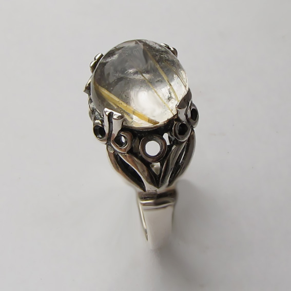 Кольцо с золотистым кварцем, арт. ЕФ3